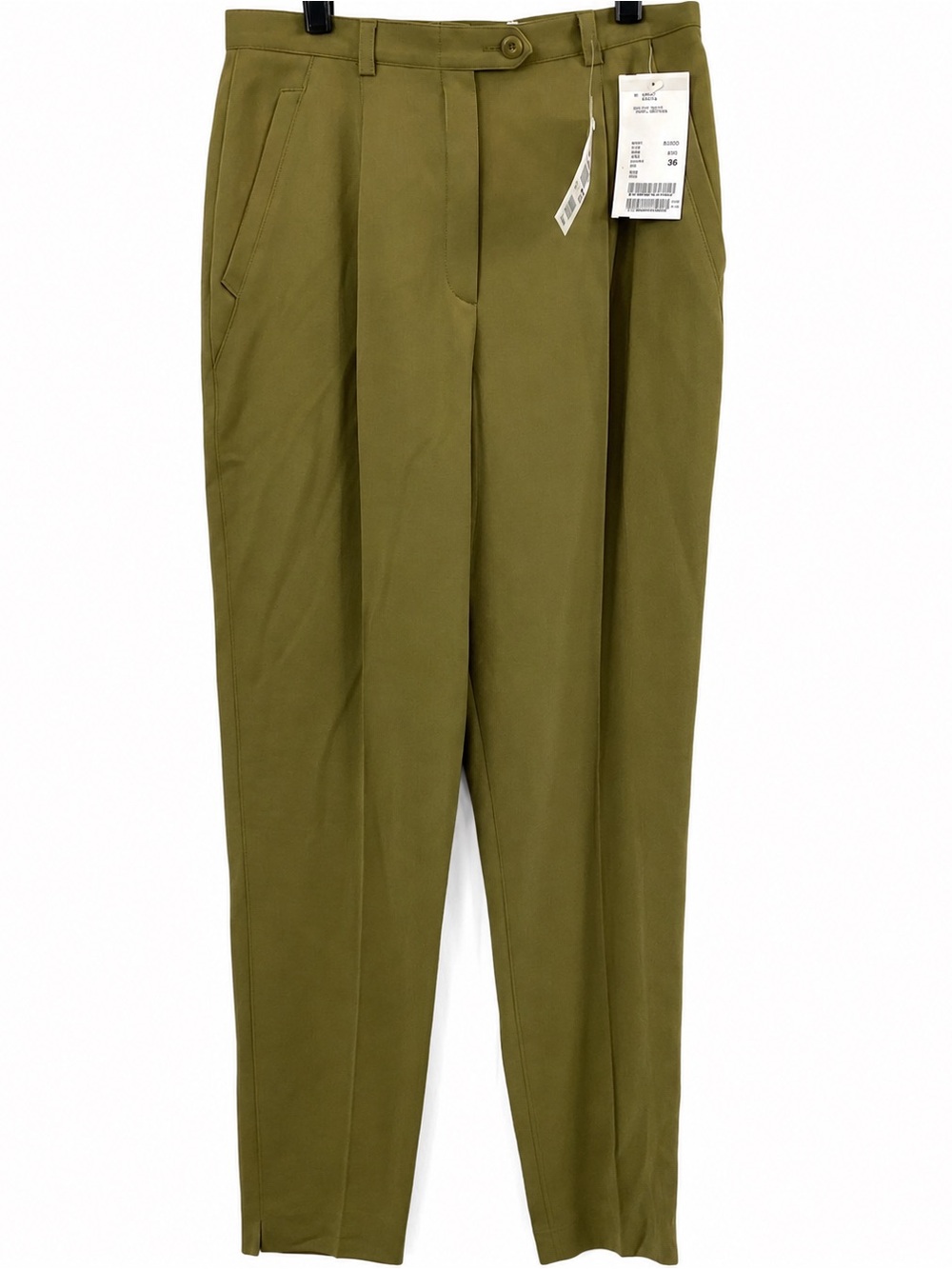 Escada NWT Olive Tone Pleated Women Dress Pants